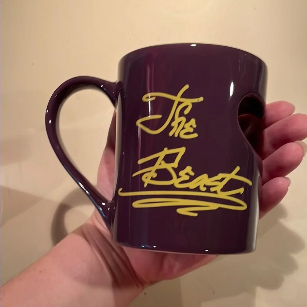 DISNEY UEC Beauty and the Beast Purple Mugs Set Belle Heart Purple Gold - Picture 6 of 9